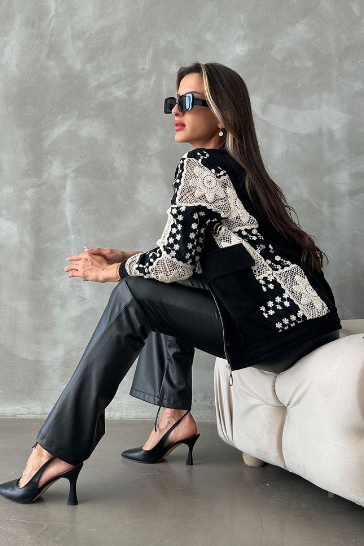 Gum Detailed Jacket - Topshow - Globality Store - Women Clothes Wholesale Turkey