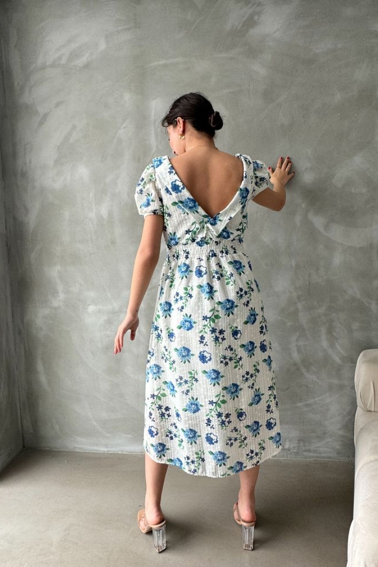 Brode Detailed Patterned Dress