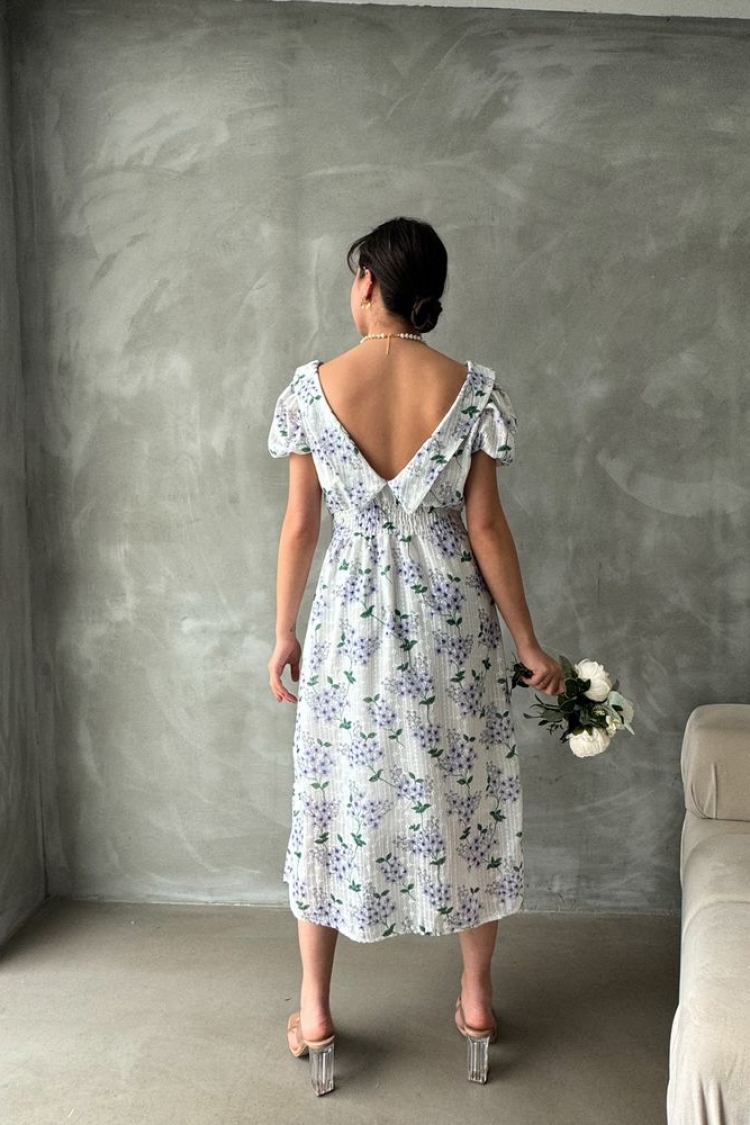 Brode Detailed Patterned Dress