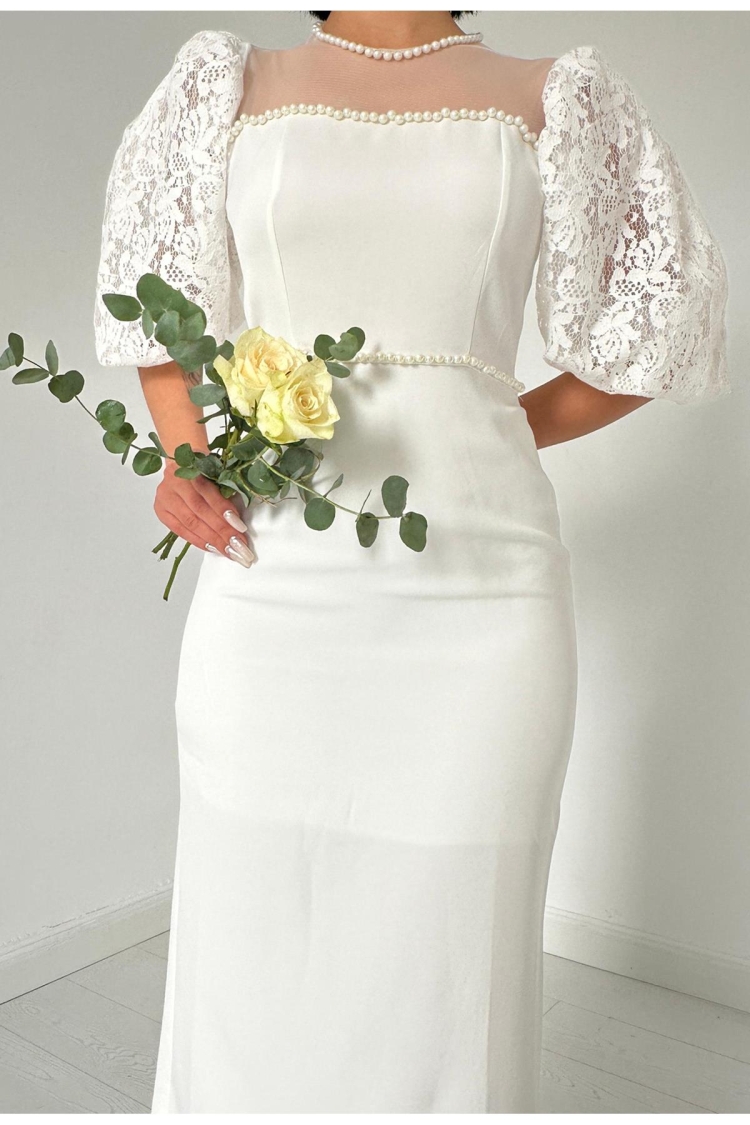Pearl Tulle Detail Dress