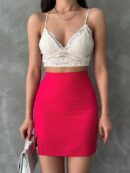 Above Knee Skirt - Topshow - Globality Store - Women Clothes Wholesale Turkey