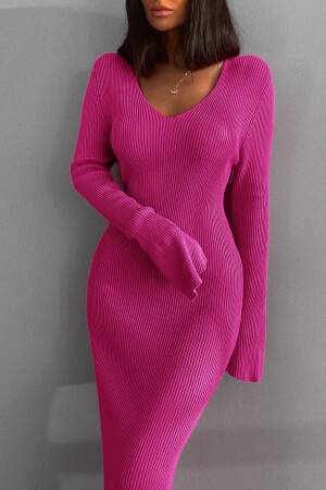 Slit Knitwear Dress - My Fashion - Globality Store - Women Clothes Wholesale Turkey