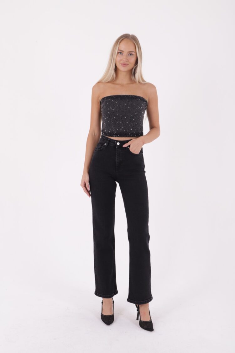 Stitched Wide Leg Relax Jeans - XLove - Globality Store - Women Clothes Wholesale Turkey