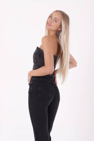 Stitched Wide Leg Relax Jeans - XLove - Globality Store - Women Clothes Wholesale Turkey