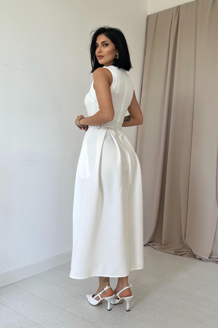 Halter Neck Flared Dress