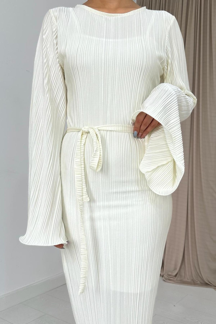 Spanish Sleeve Pleated Dress