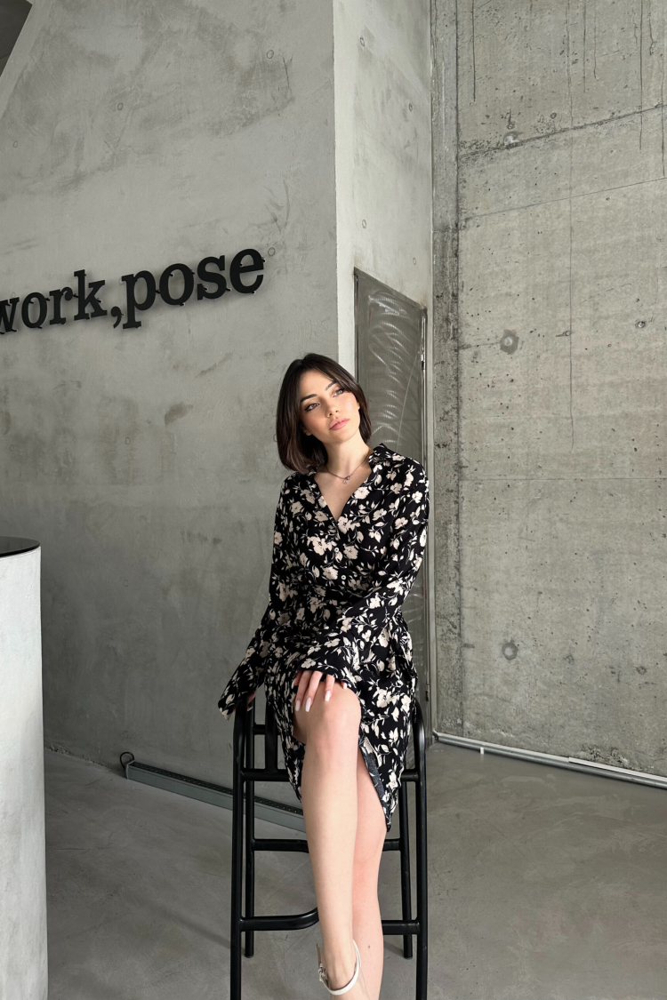 Tulip Collar Shirt Pattern Dress