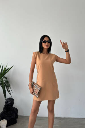 Padded T Sleeve Mini Dress - Fiori - Globality Store - Women Clothes Wholesale Turkey