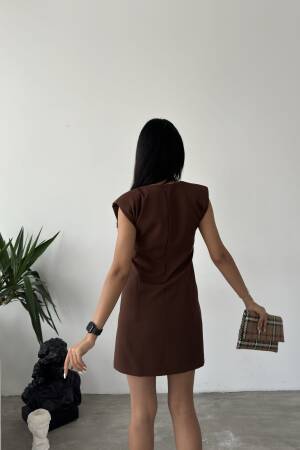 Padded T Sleeve Mini Dress - Fiori - Globality Store - Women Clothes Wholesale Turkey