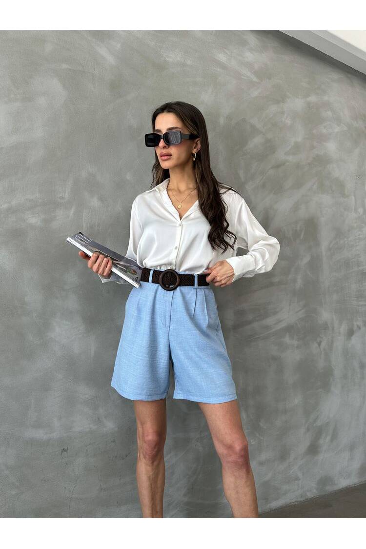 D 2686 Belted Shorts - Brand: Topshow - Women's Clothing Wholesale - Globality Store