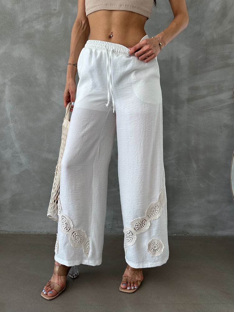 D 2441 Lace-up Trousers