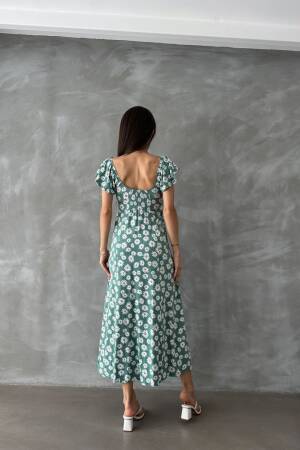 Çağla D 2714 Floral Printed Dress - Topshow - Globality Store - Women Clothes Wholesale Turkey
