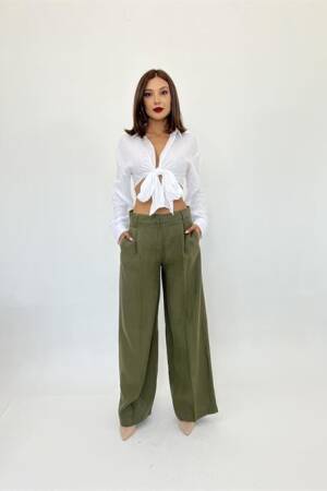 Pocket Detailed Trousers - Brand: Fame - Women's Clothing Wholesale - Globality Store