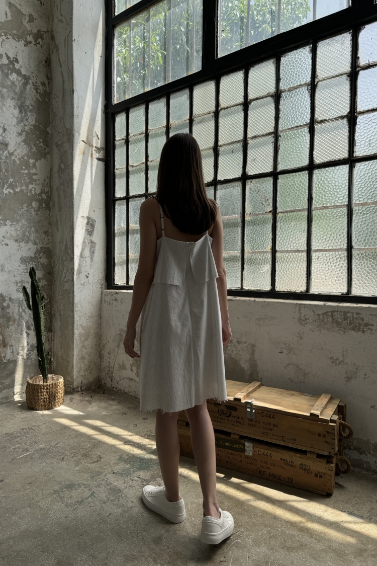 Strappy Dress - Ecru