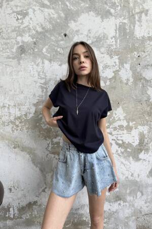 Basic T-Shirt - Cream Rouge - Globality Store - Women Clothes Wholesale Turkey