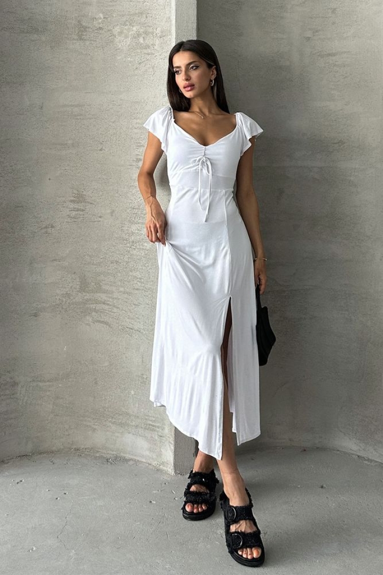 D 2715 Plain Viscose Dress - Topshow - Globality Store - Women Clothes Wholesale Turkey