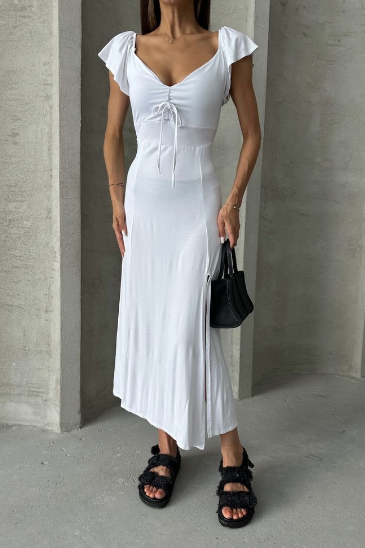 D 2715 Plain Viscose Dress