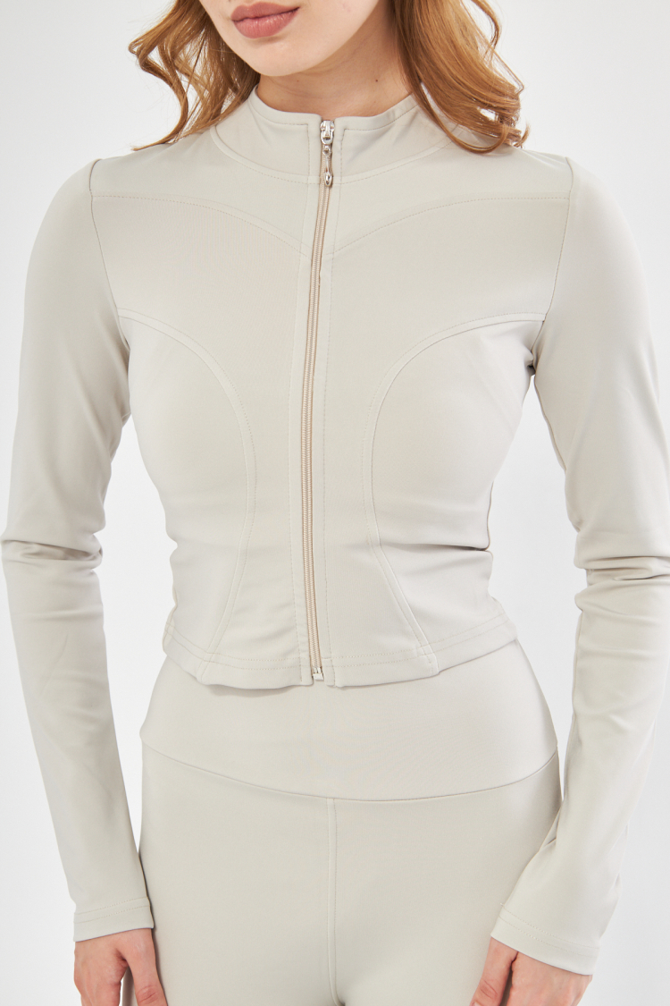 Ally Sporty Jacket In Beige