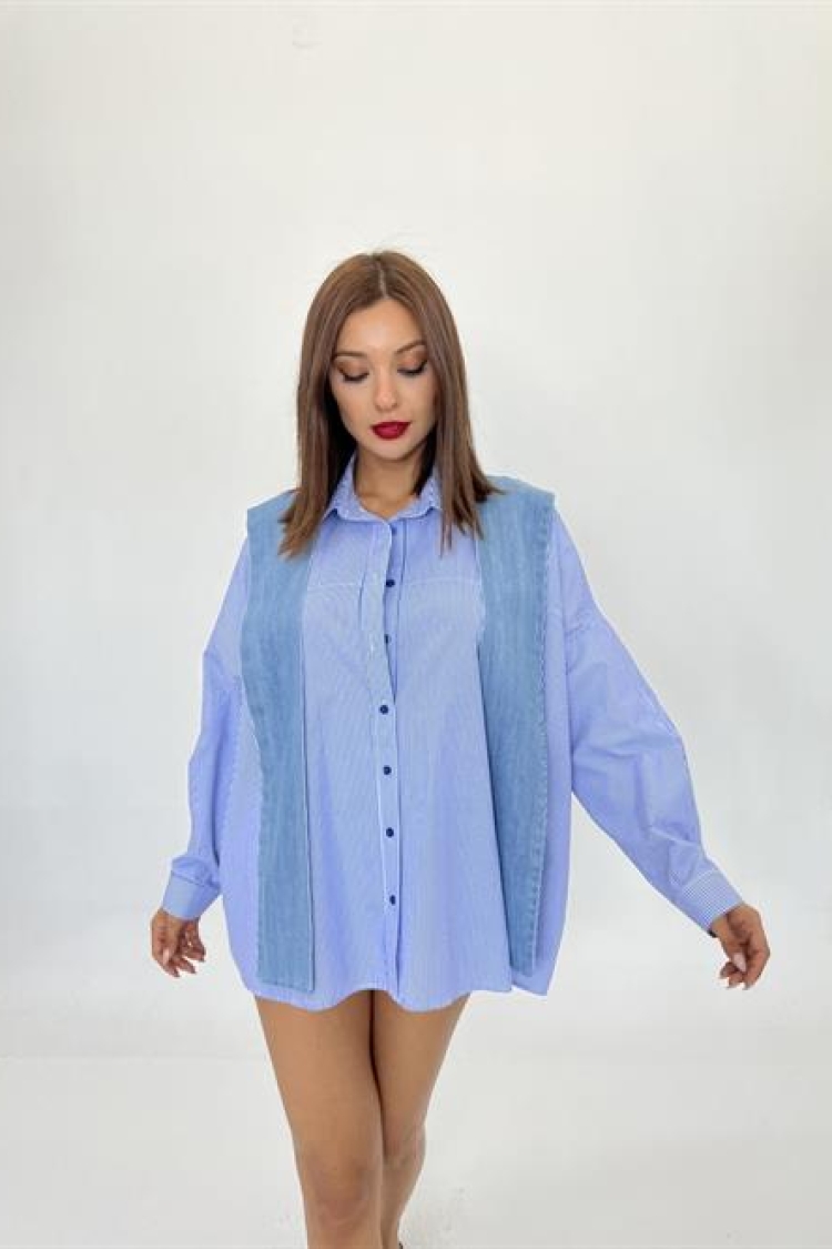 Shirt -And White Striped