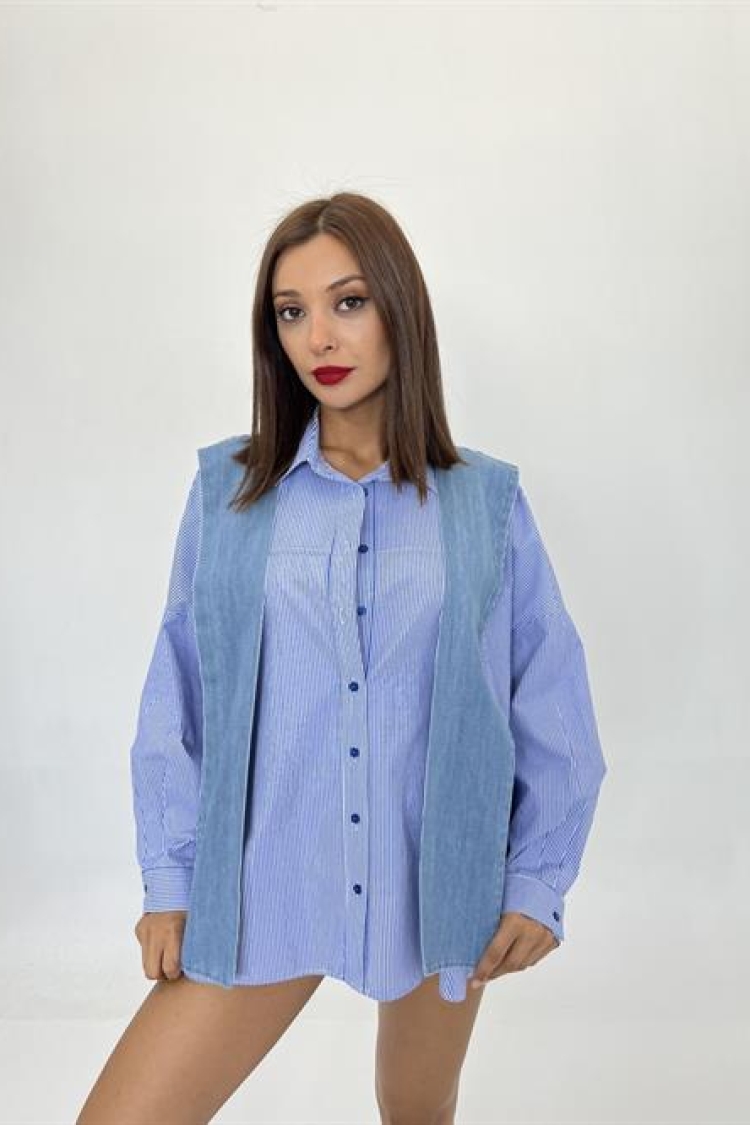 Shirt -And White Striped
