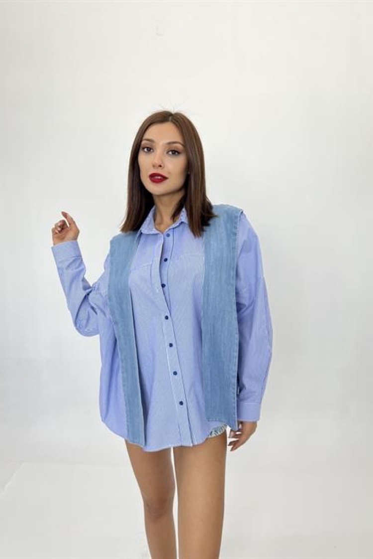 Shirt -And White Striped