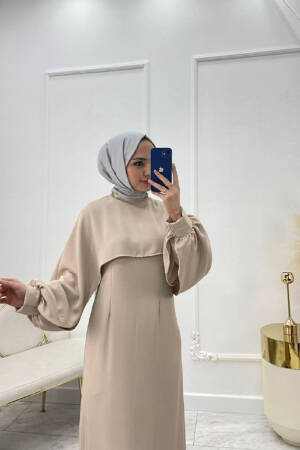 Lycra Stone Detailed Hijab Dress - Mode Roy - Globality Store - Women Clothes Wholesale Turkey