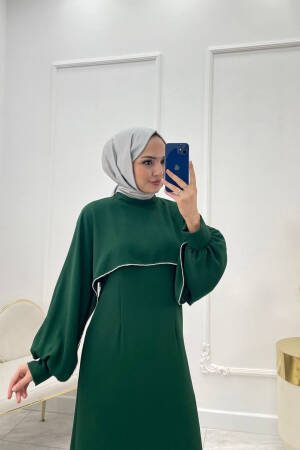 Lycra Stone Detailed Hijab Dress - Mode Roy - Globality Store - Women Clothes Wholesale Turkey
