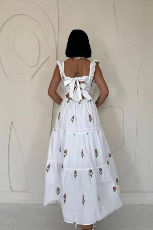 Zero Sleeve Ruffle Dress - Elisa - Globality Store - Women Clothes Wholesale Turkey