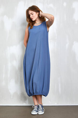 Linen Six Rubber Detailed Dress 27310 - First Angels - Globality Store - Women Clothes Wholesale Turkey