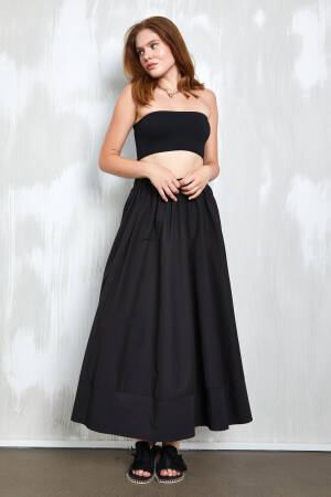 Poplin Long Skirt With Elastic Waist 27321 - Brand: First Angels - Women's Clothing Wholesale - Globality Store