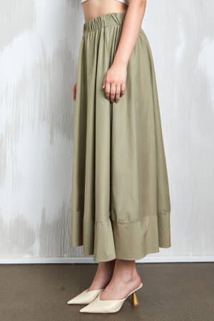 Poplin Long Skirt With Elastic Waist 27321 - Brand: First Angels - Women's Clothing Wholesale - Globality Store