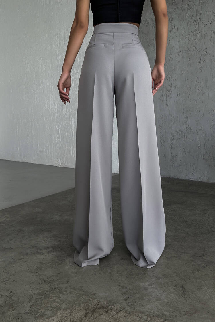 Three Button Detailed Trousers