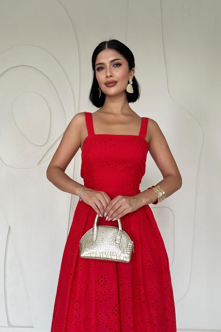 Embroidery Dress With Hangers