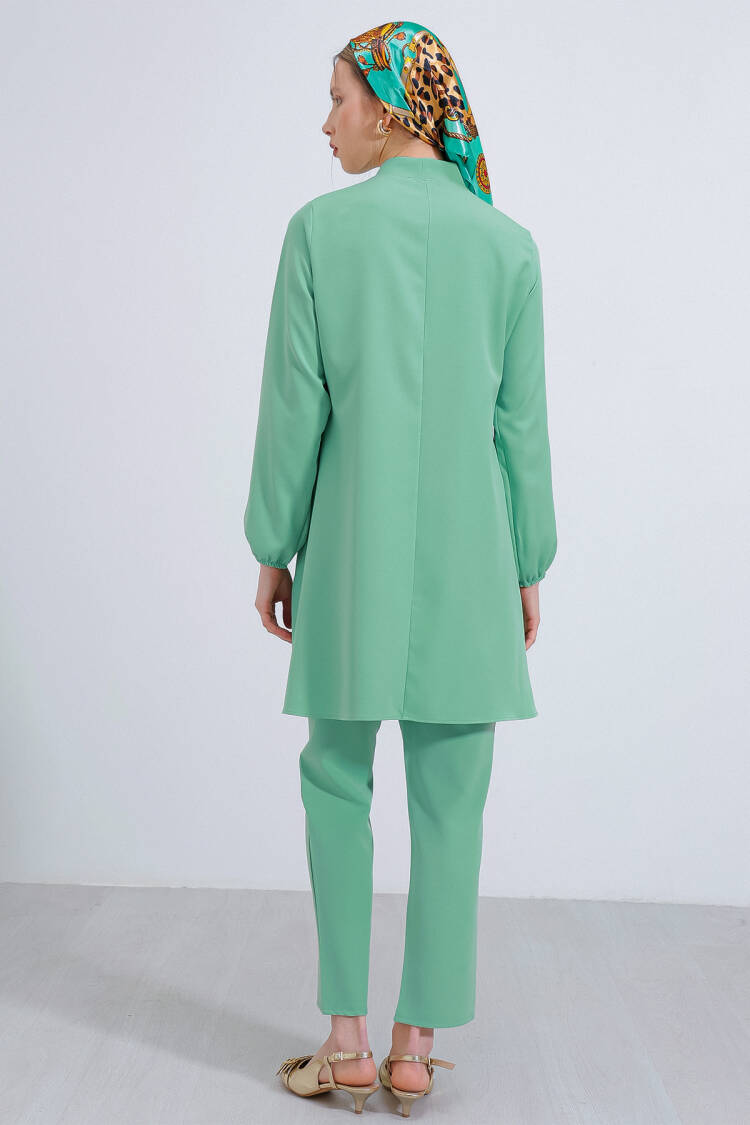 Mint Knitted Trousers Tunic Bottom Top Set 6654