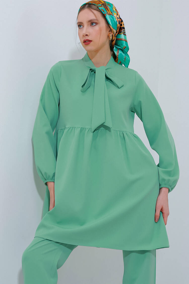 Mint Knitted Trousers Tunic Bottom Top Set 6654