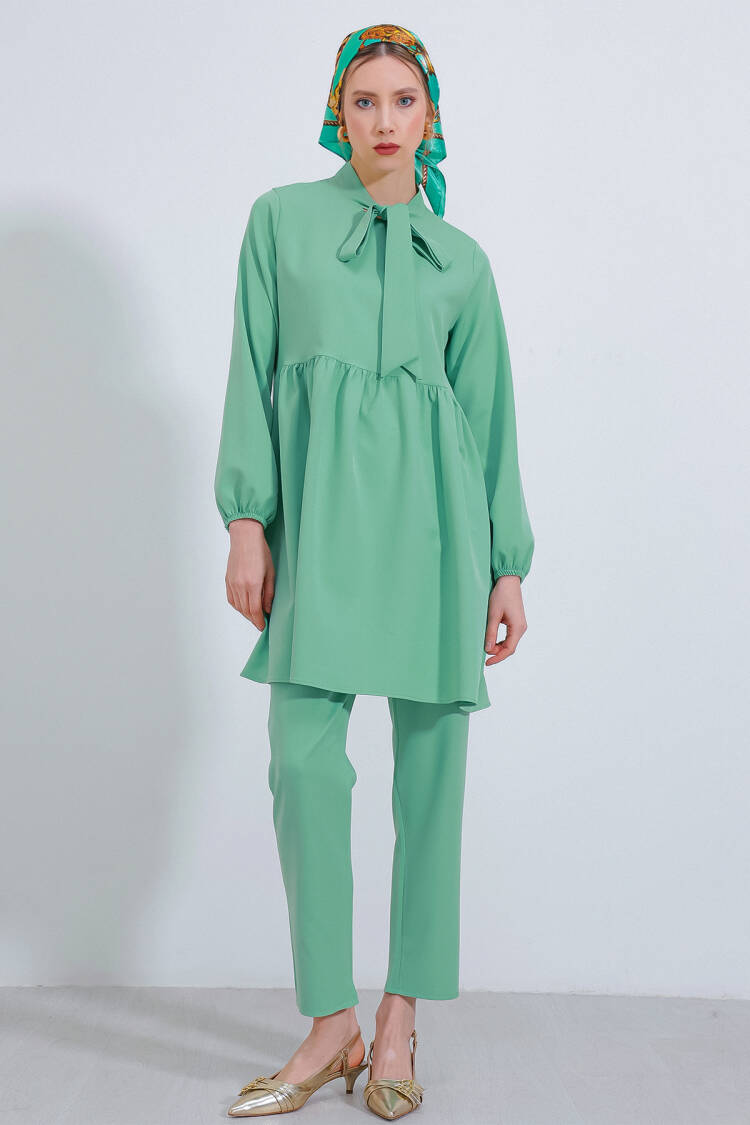 Mint Knitted Trousers Tunic Bottom Top Set 6654 - Bigdart - Globality Store - Women Clothes Wholesale Turkey