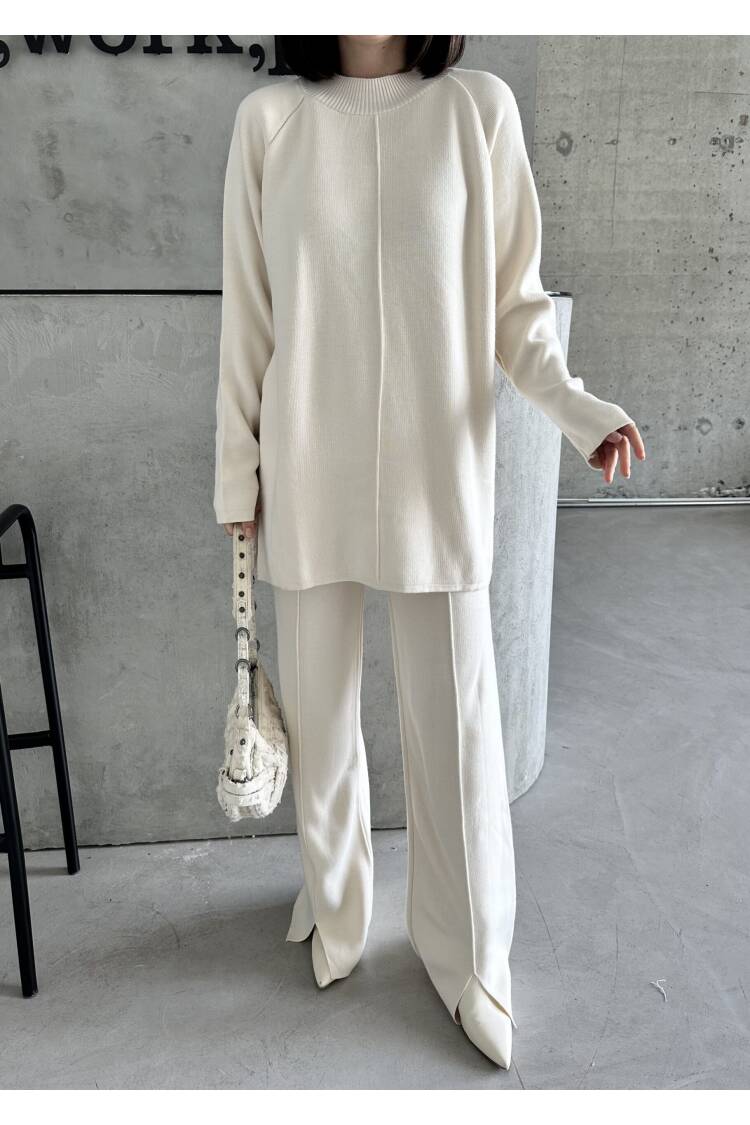 Slit And Ribbed Suit - My Fashion - Globality Store - Women Clothes Wholesale Turkey