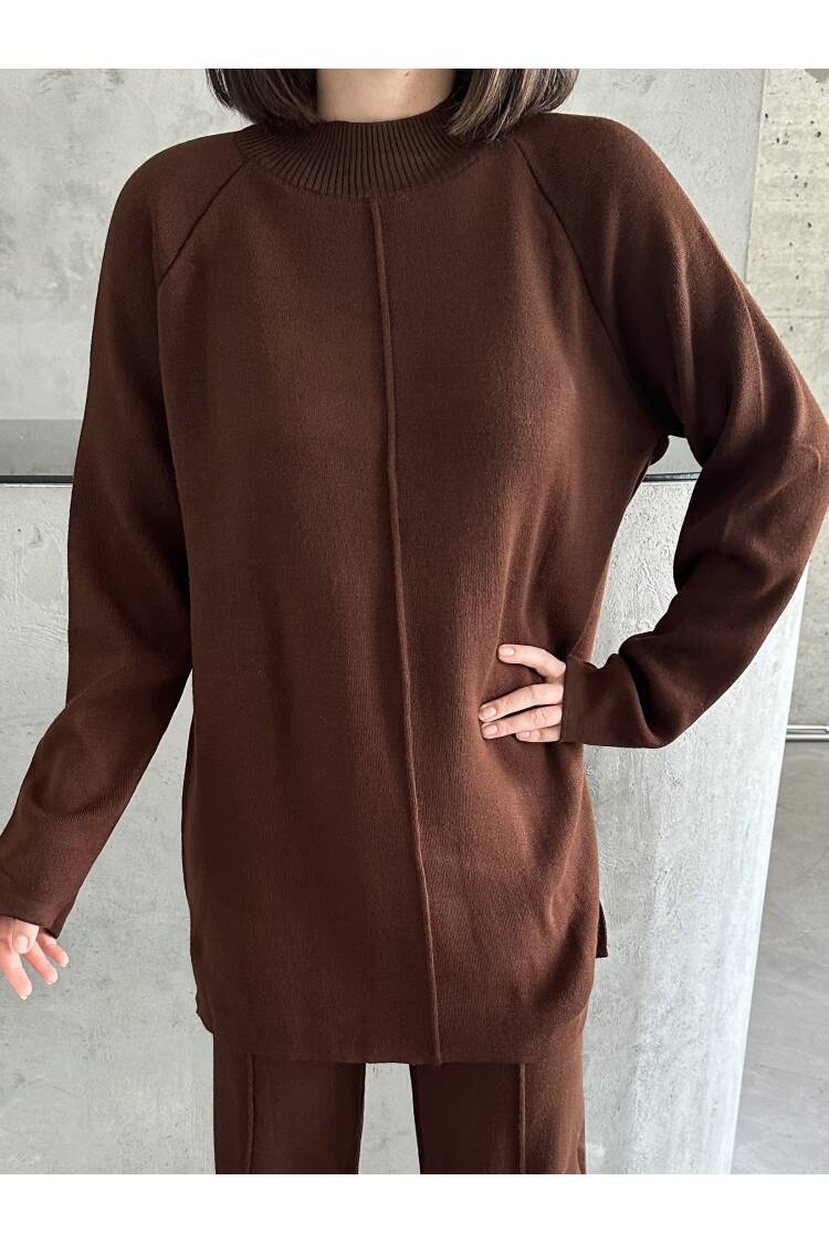 Slit And Ribbed Suit - My Fashion - Globality Store - Women Clothes Wholesale Turkey