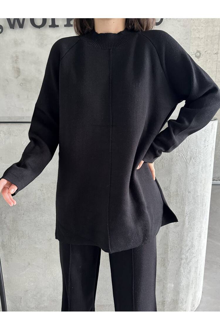 Slit And Ribbed Suit - My Fashion - Globality Store - Women Clothes Wholesale Turkey