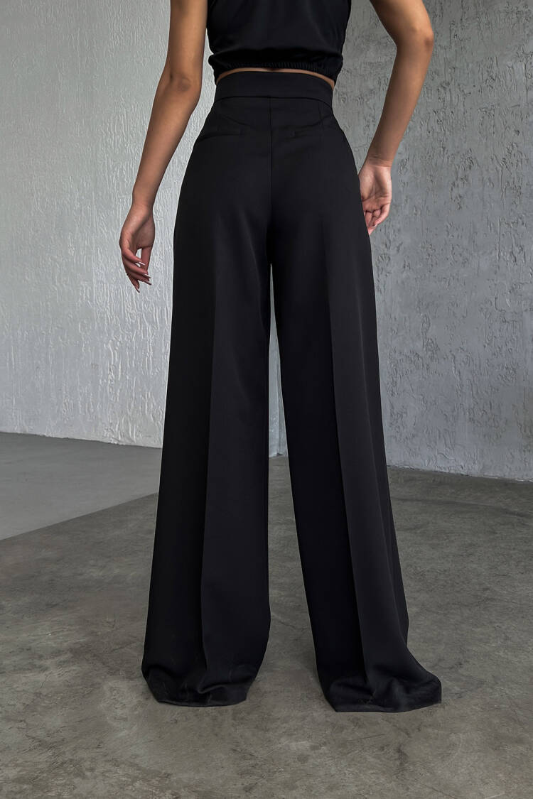 Three Button Detailed Trousers