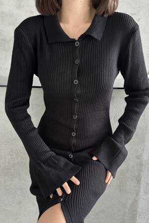 Buttoned Dress - My Fashion - Globality Store - Women Clothes Wholesale Turkey