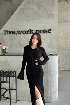 Buttoned Dress - My Fashion - Globality Store - Women Clothes Wholesale Turkey