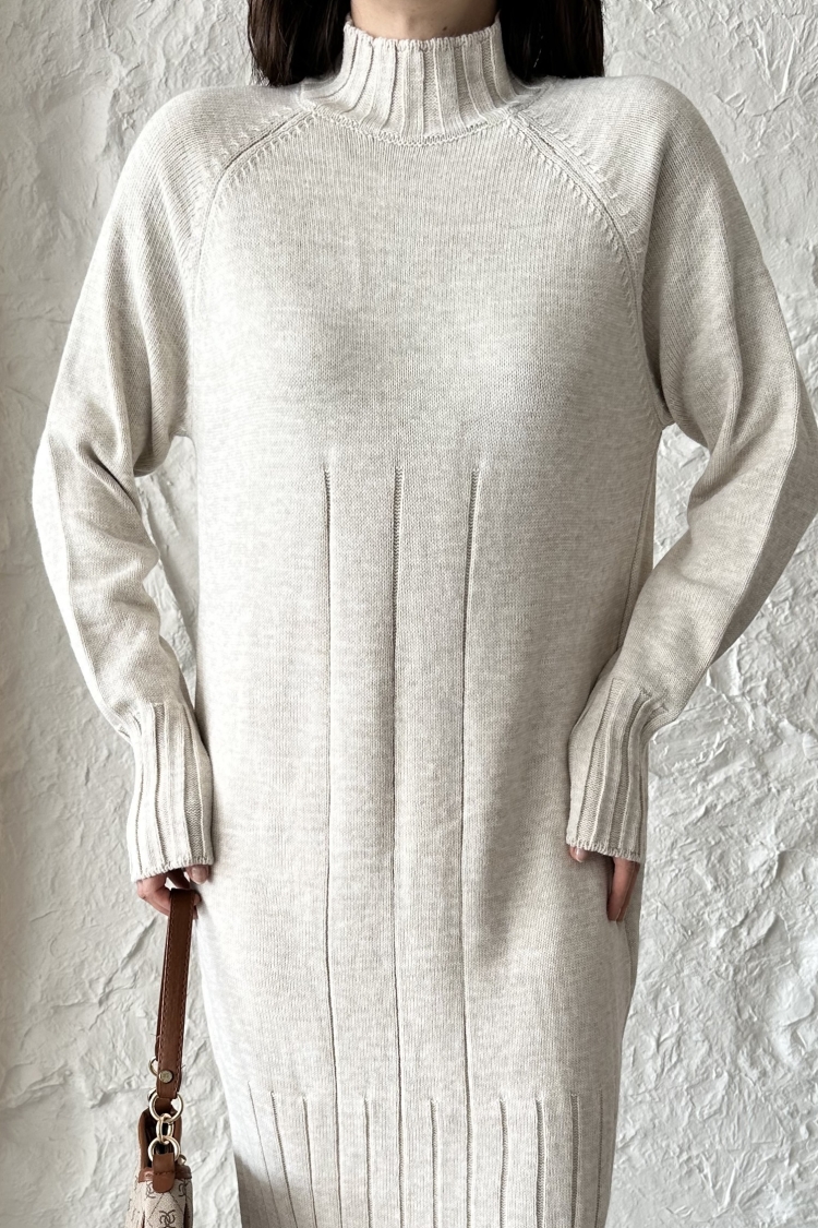 Mixed Ribbed Dress