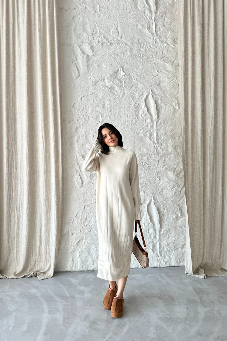 Mixed Ribbed Dress