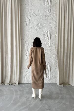 Mixed Ribbed Dress - My Fashion - Globality Store - Women Clothes Wholesale Turkey