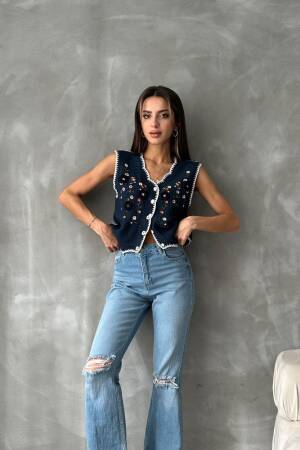 Embroidered Vest - Topshow - Globality Store - Women Clothes Wholesale Turkey