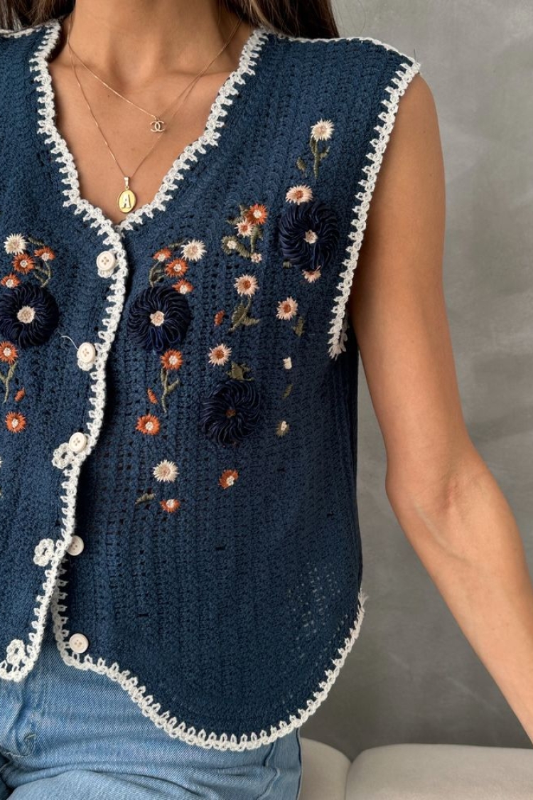 Embroidered Vest