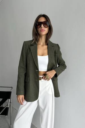 Single Breasted Double Breasted Jacket - Cream Rouge - Globality Store - Women Clothes Wholesale Turkey