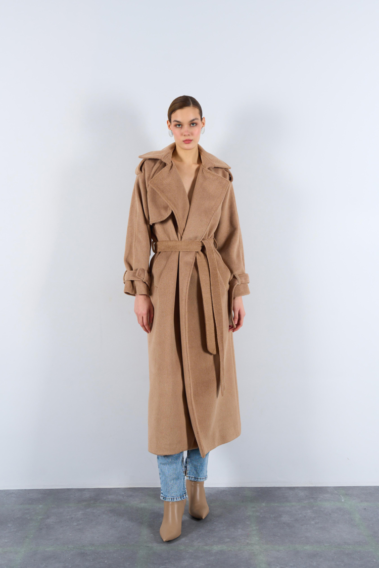 Front Robe Cachet Coat - Qustyle - Globality Store - Women Clothes Wholesale Turkey