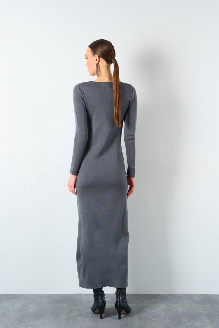 Dirty Stitched Dress - Smoke